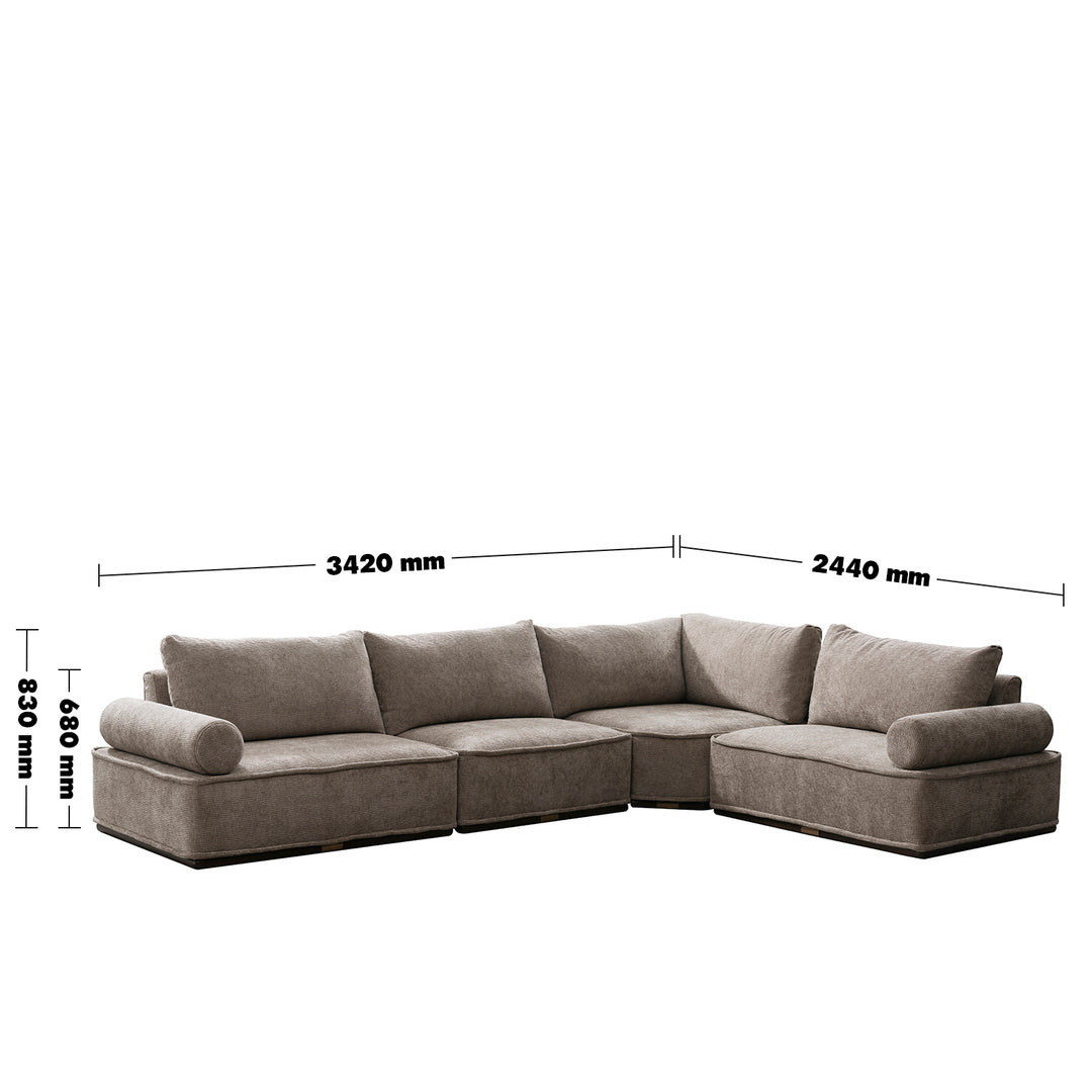 Minimalist corduroy velvet fabric modular l shape sectional sofa 4+l cordy size charts.