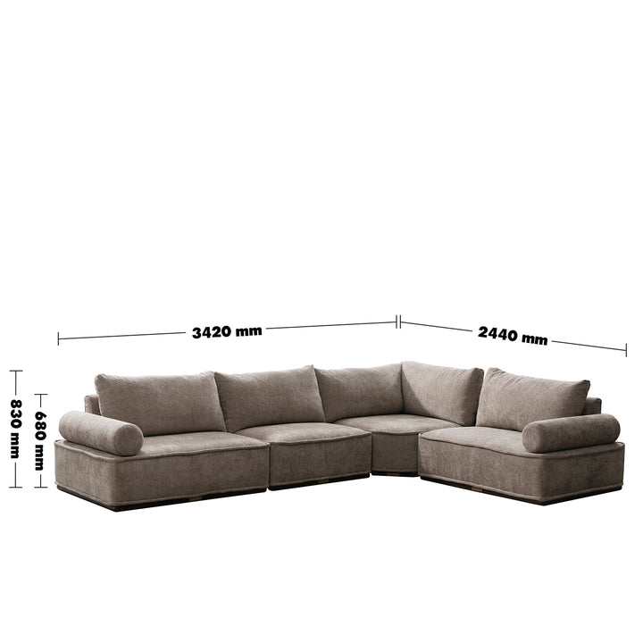 Minimalist corduroy velvet fabric modular l shape sectional sofa 4+l cordy size charts.