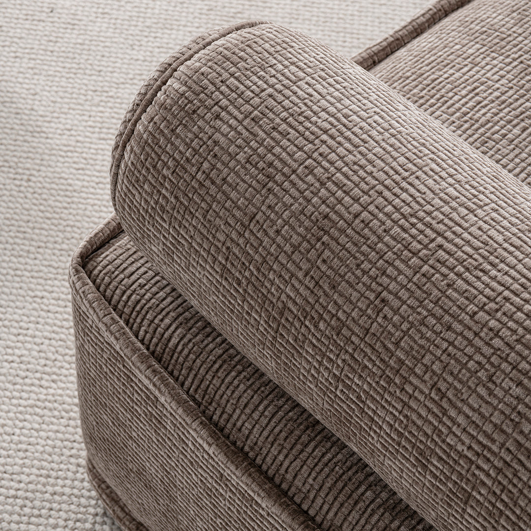 Minimalist corduroy velvet fabric modular l shape sectional sofa 4+l cordy color swatches.