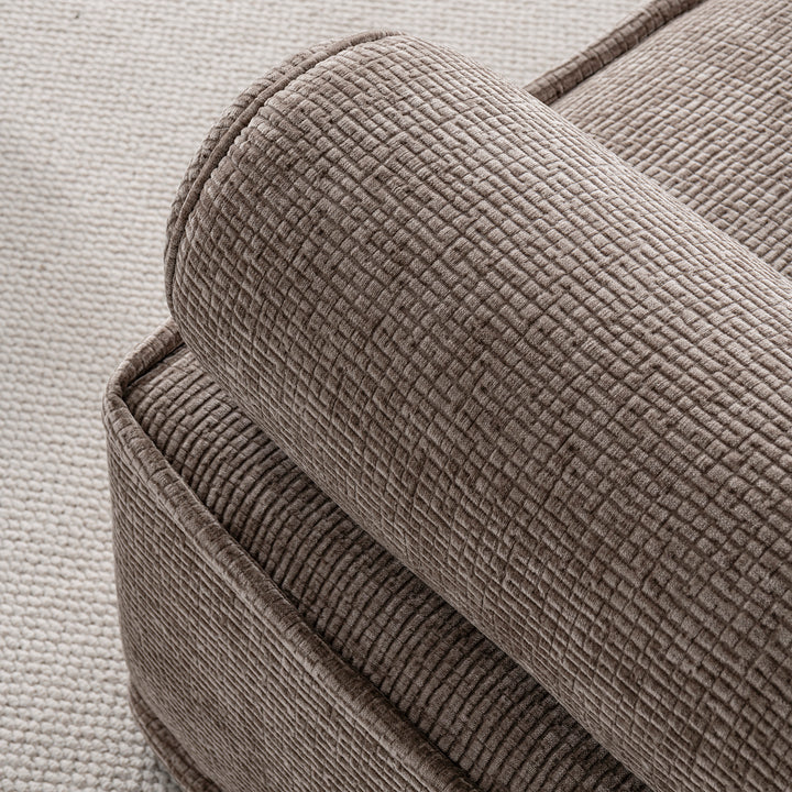 Minimalist corduroy velvet fabric modular l shape sectional sofa 4+l cordy color swatches.