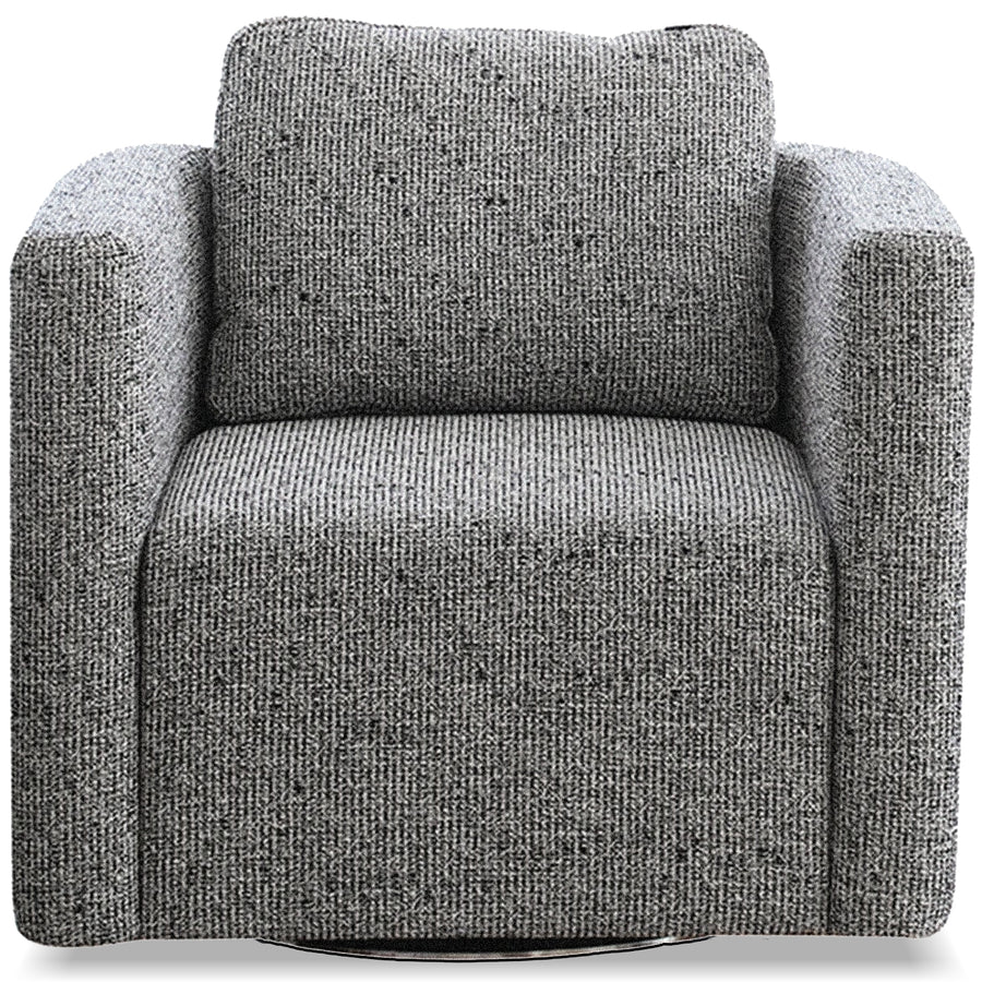 Minimalist Fabric 1 Seater Revolving Sofa VARIEGATED White Background
