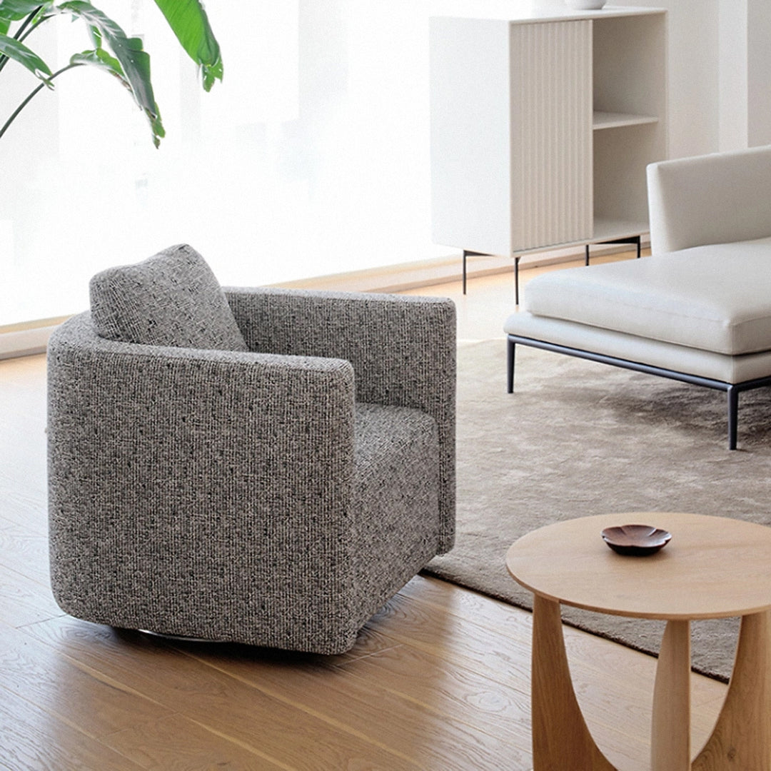 Minimalist Fabric 1 Seater Revolving Sofa VARIEGATED Primary Product