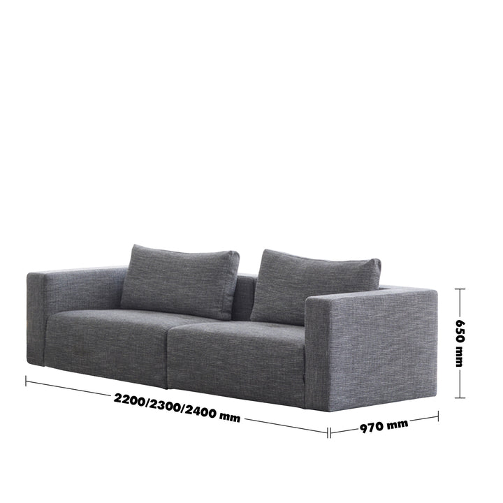 Minimalist Fabric 3.5 Seater Sofa BRI Size Chart