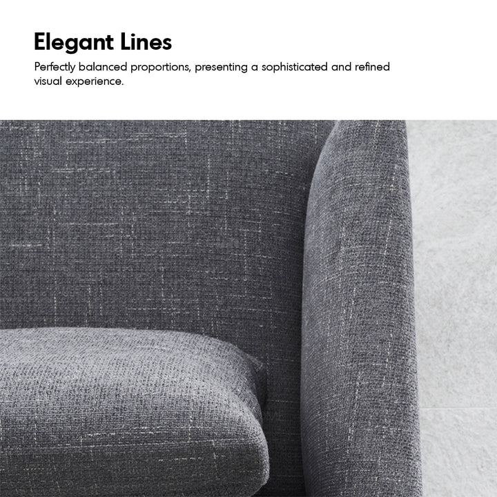 Minimalist Fabric 3 Seater Sofa MLINI Close-up