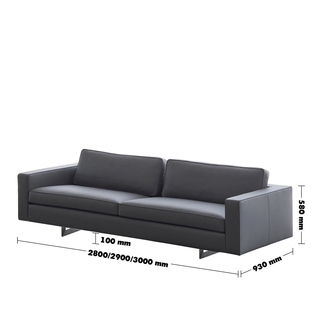 Minimalist Fabric 4.5 Seater Sofa VEMB Size Chart