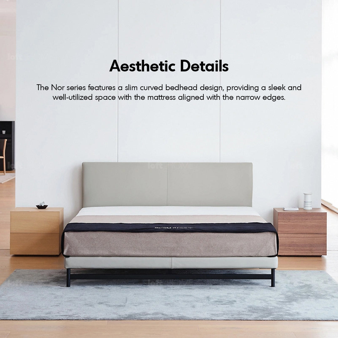 Minimalist Fabric Bed NOR In-context