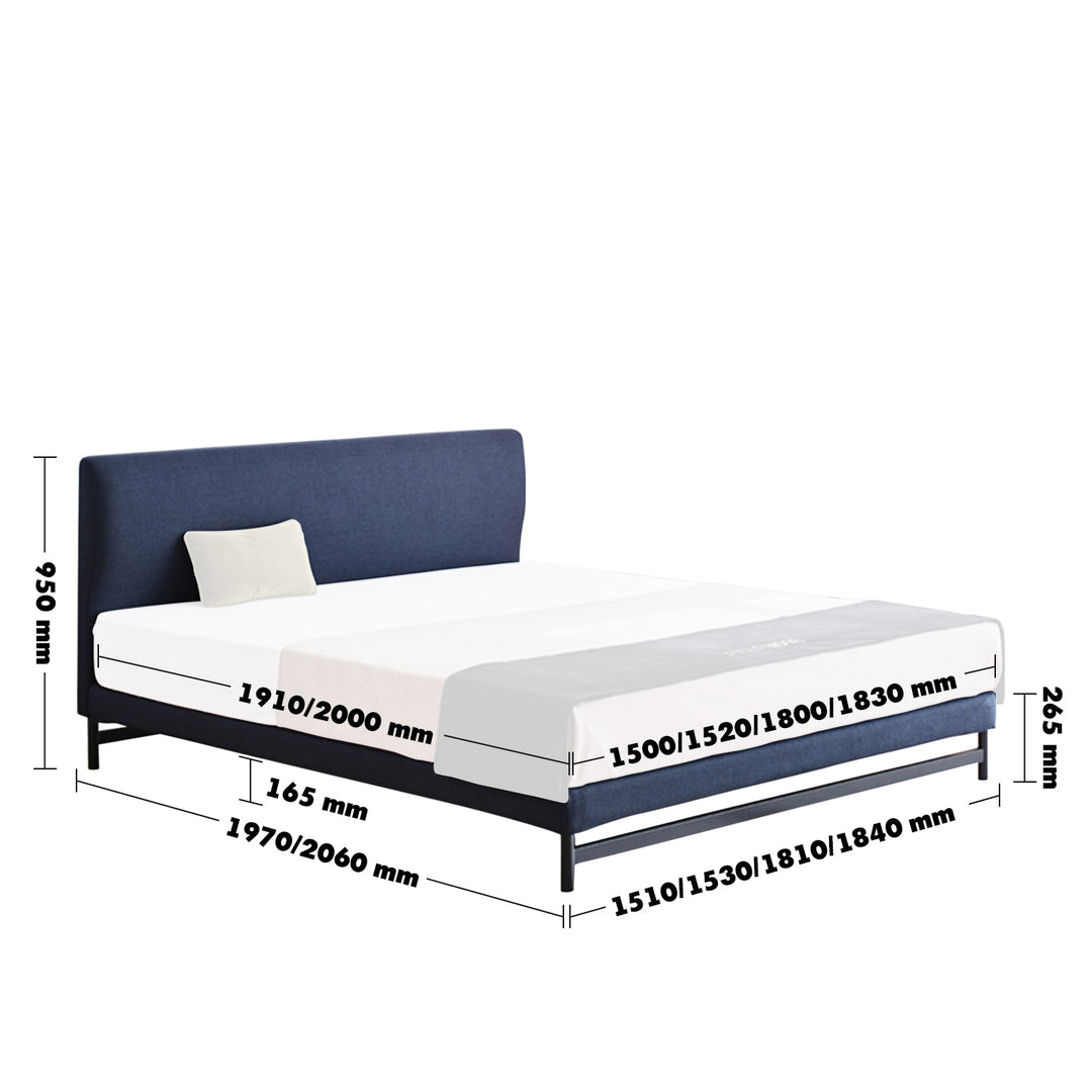 Minimalist Fabric Bed NOR Size Chart