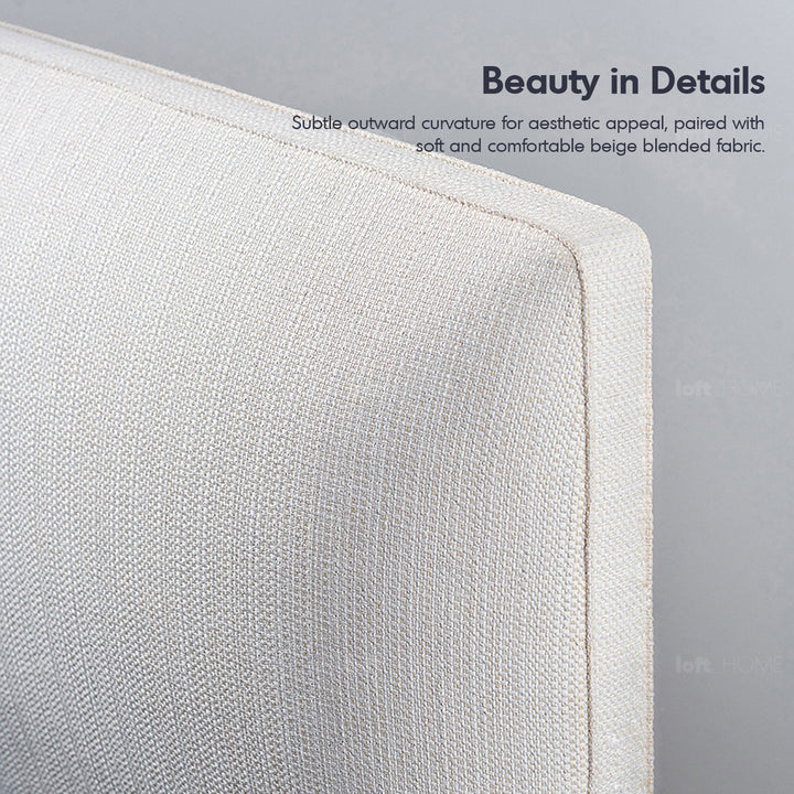 Minimalist Fabric Bed SINO Detail