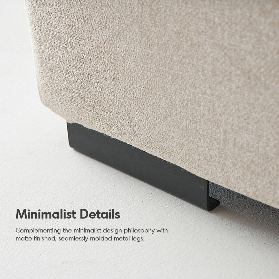 Minimalist Fabric Bed WOODS Close-up