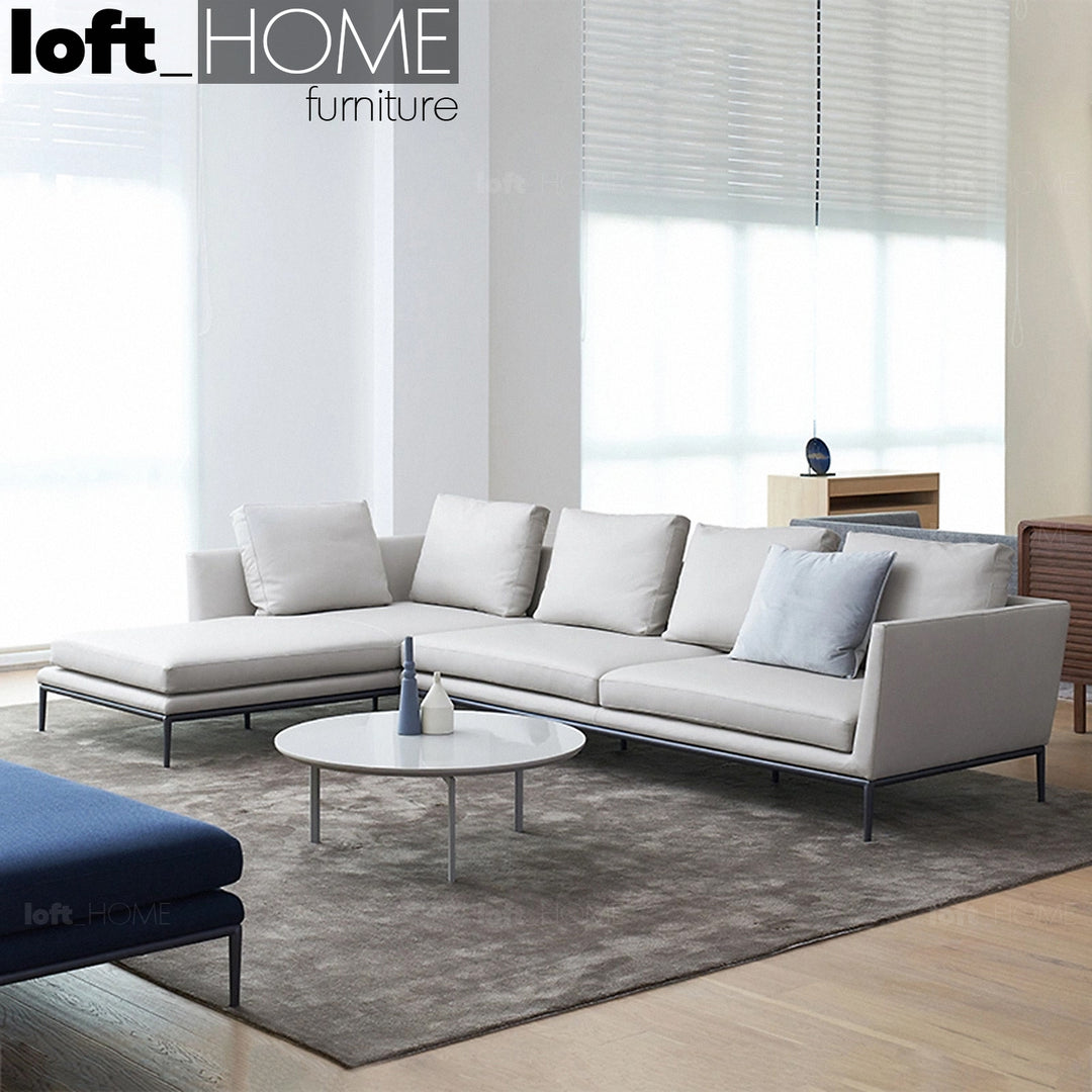 Minimalist Fabric L Shape Sectional Sofa GRACE 3+L Primary Product