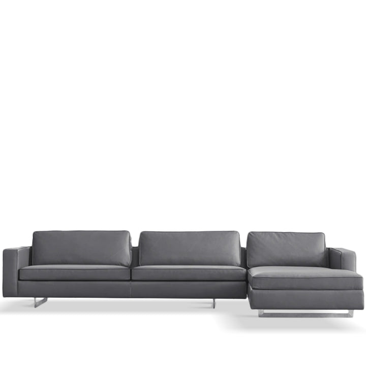 Minimalist Fabric L Shape Sectional Sofa VEMB 2+L White Background