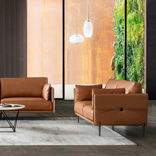 Modern Genuine Leather 2 Seater Sofa DANTE Good to Know Preview-1