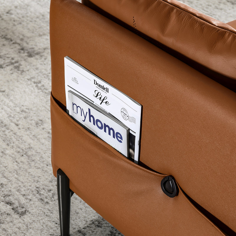 Modern Genuine Leather 2 Seater Sofa DANTE Material Details Chart