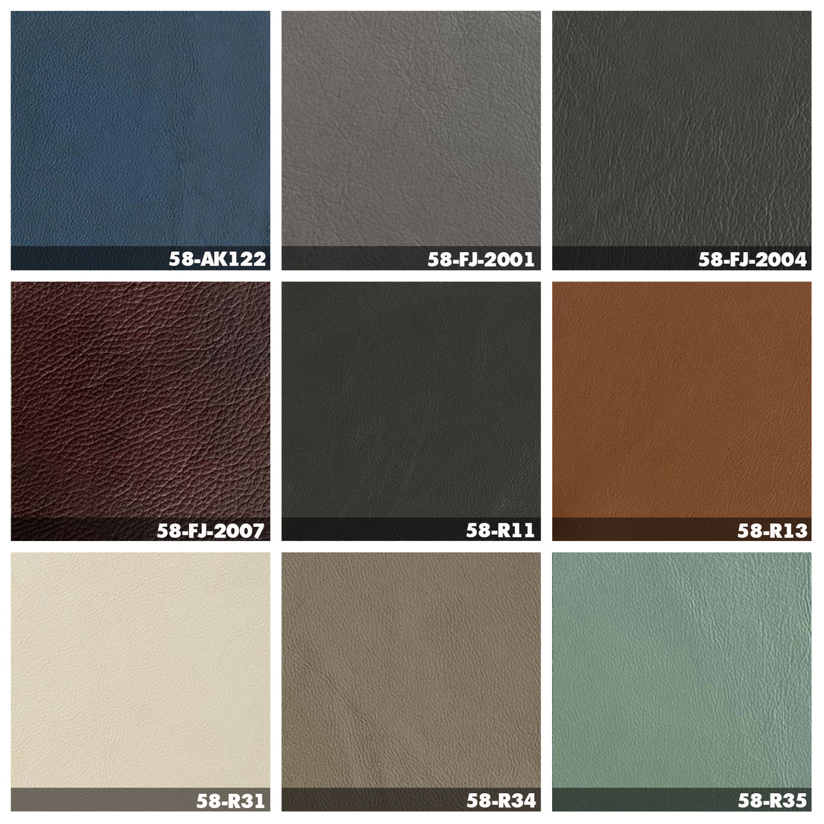 Modern Genuine Leather 3 Seater Sofa DANTE Color Swatches