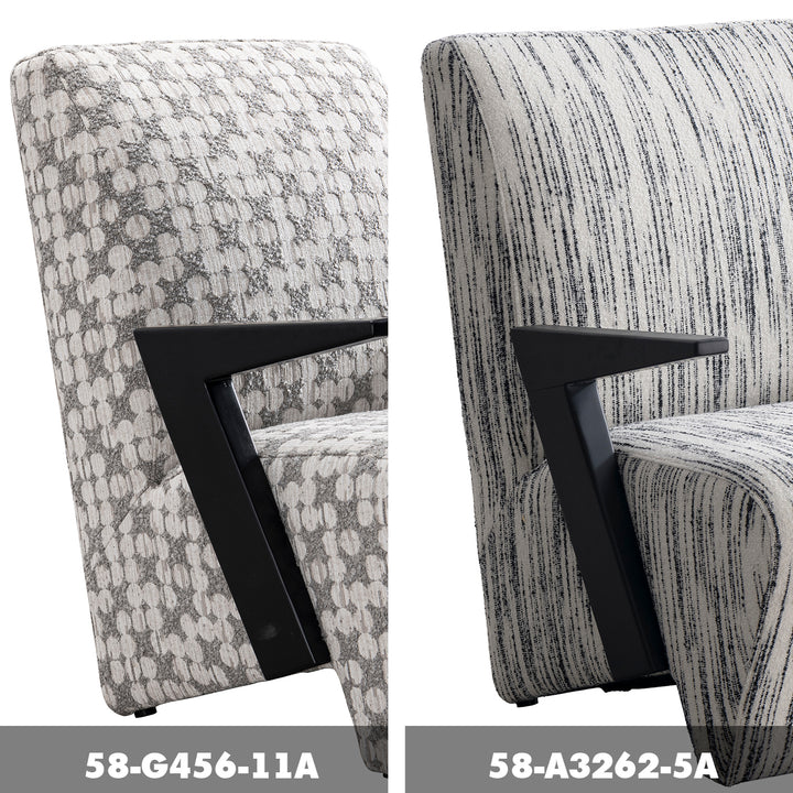 Minimalist Mixed Weave Fabric 1 Seater Sofa Chair SLANT