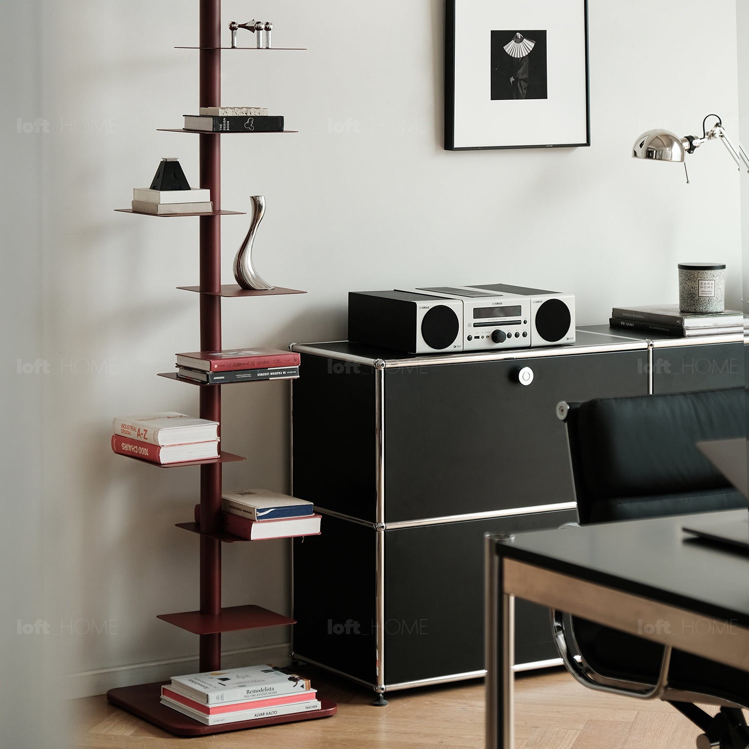 Revolving Design Bauhaus Steel Revolving Bookshelf STACK – LOFT HOME