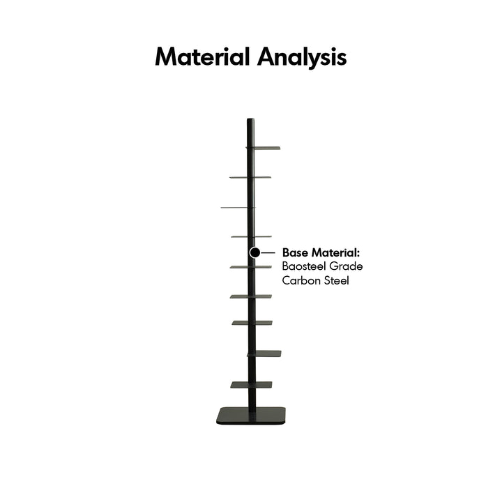 Minimalist Steel Revolving Bookshelf STACK