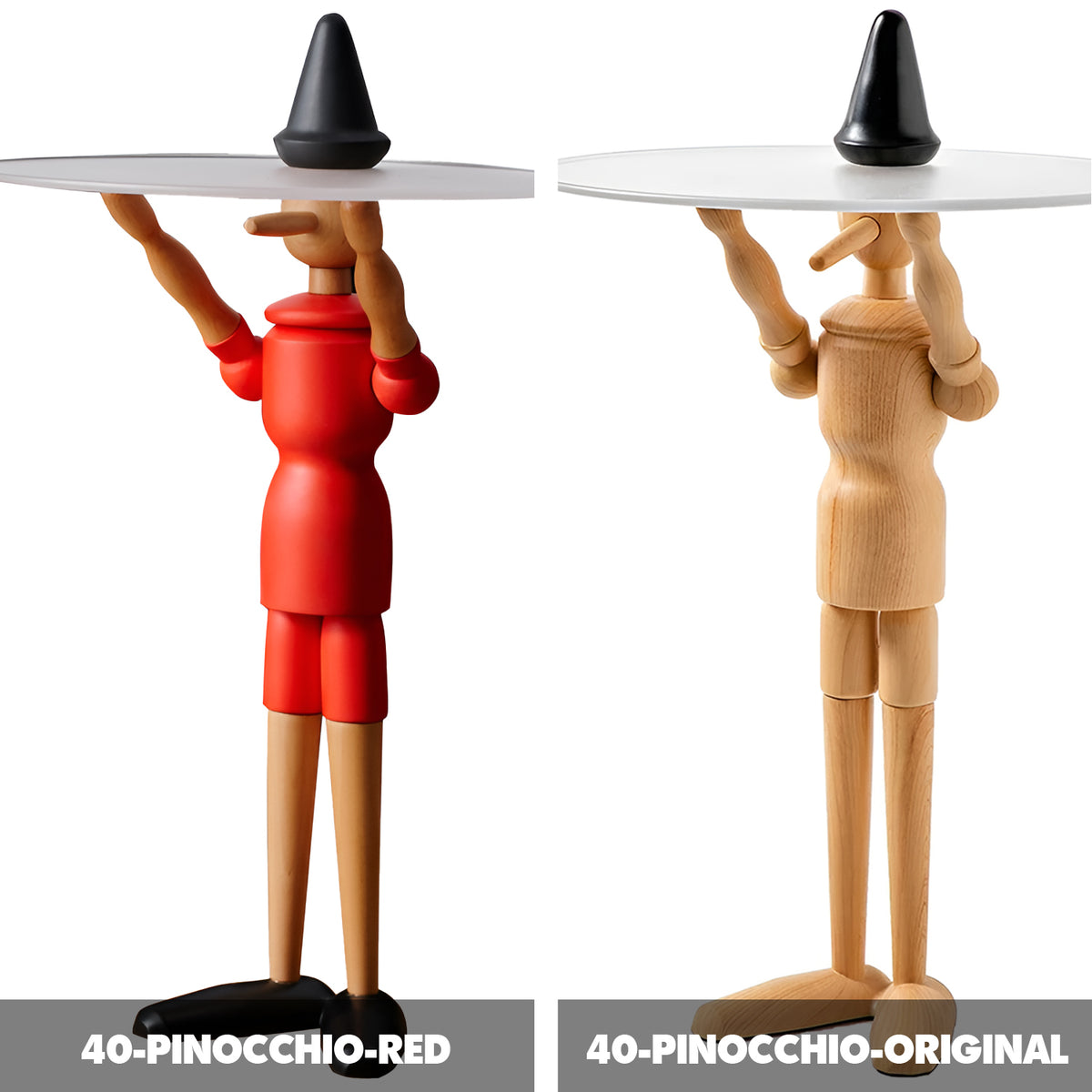 Bauhaus beech wood side table pinocchio color swatches.