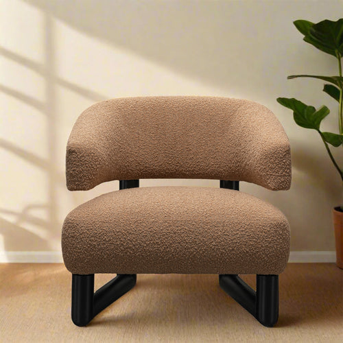 Cream Boucle Fabric 1 Seater Sofa ARC Good to Know Preview-1