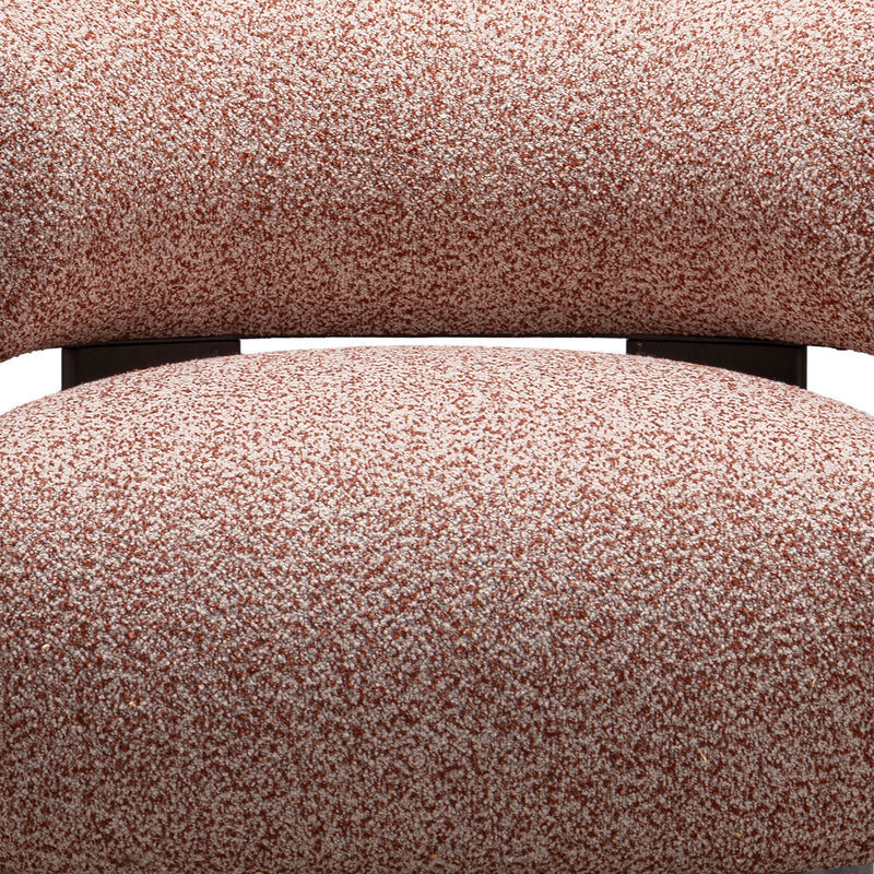 Cream boucle fabric 1 seater sofa bubble material variants.