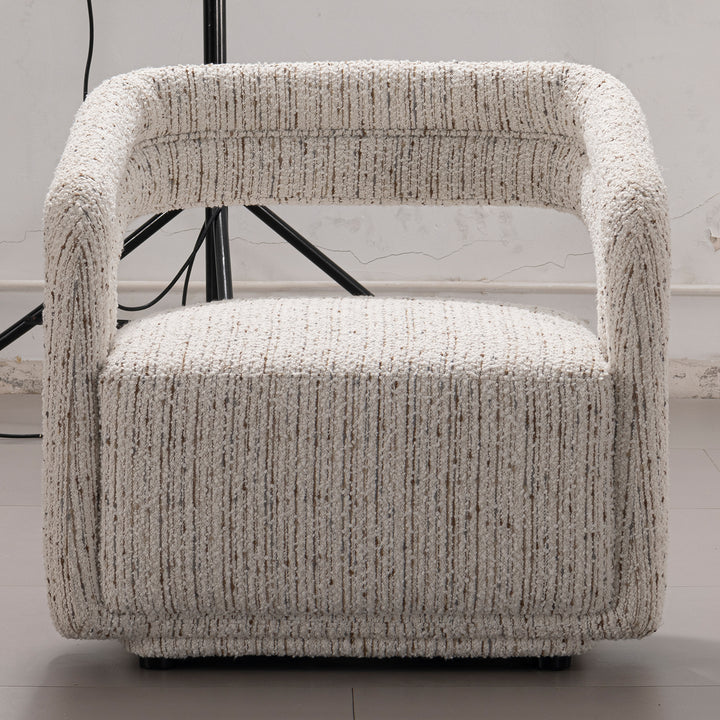 Modern Boucle Fabric 1 Seater Sofa KABURI