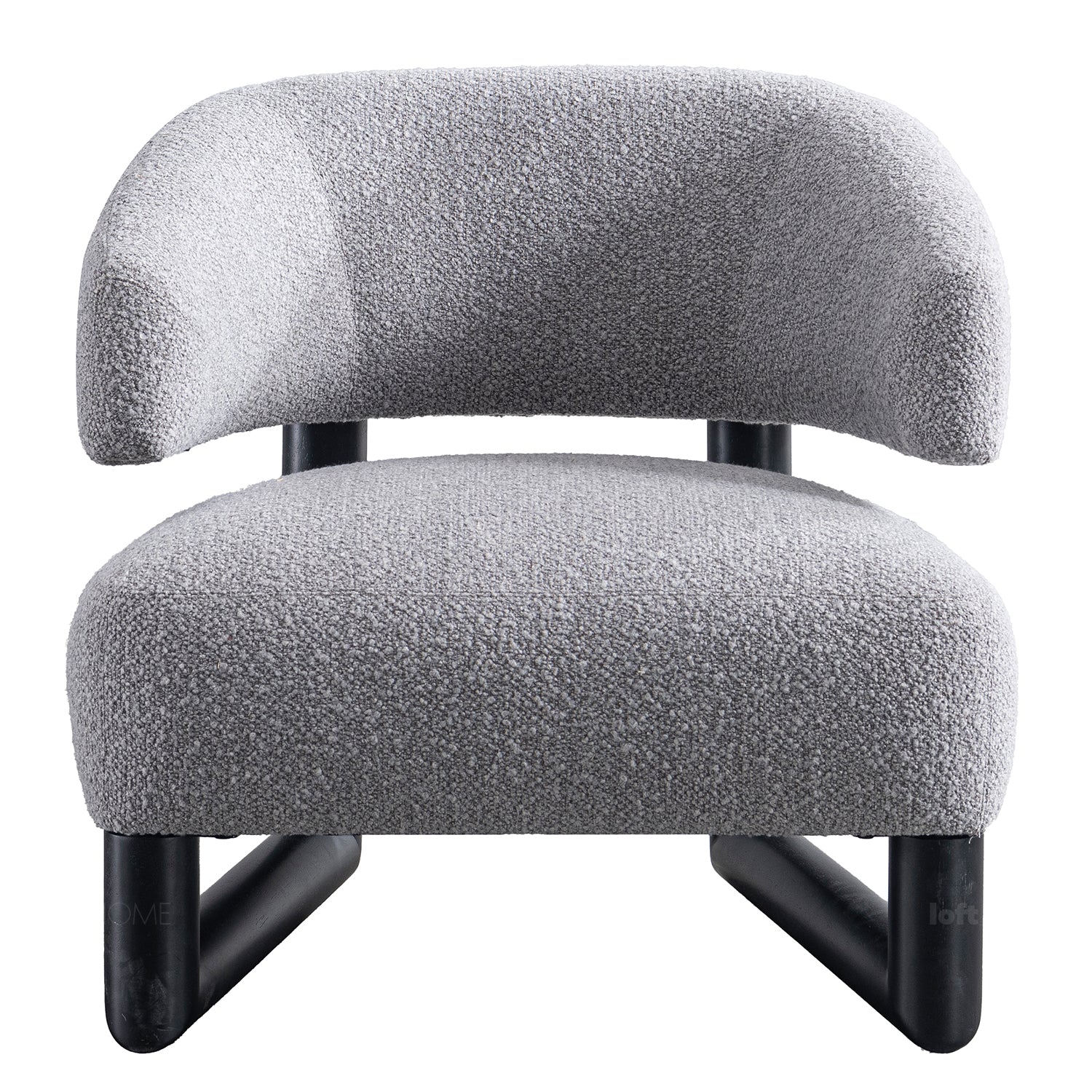 Modern boucle fabric 1 seater sofa miroo material variants.