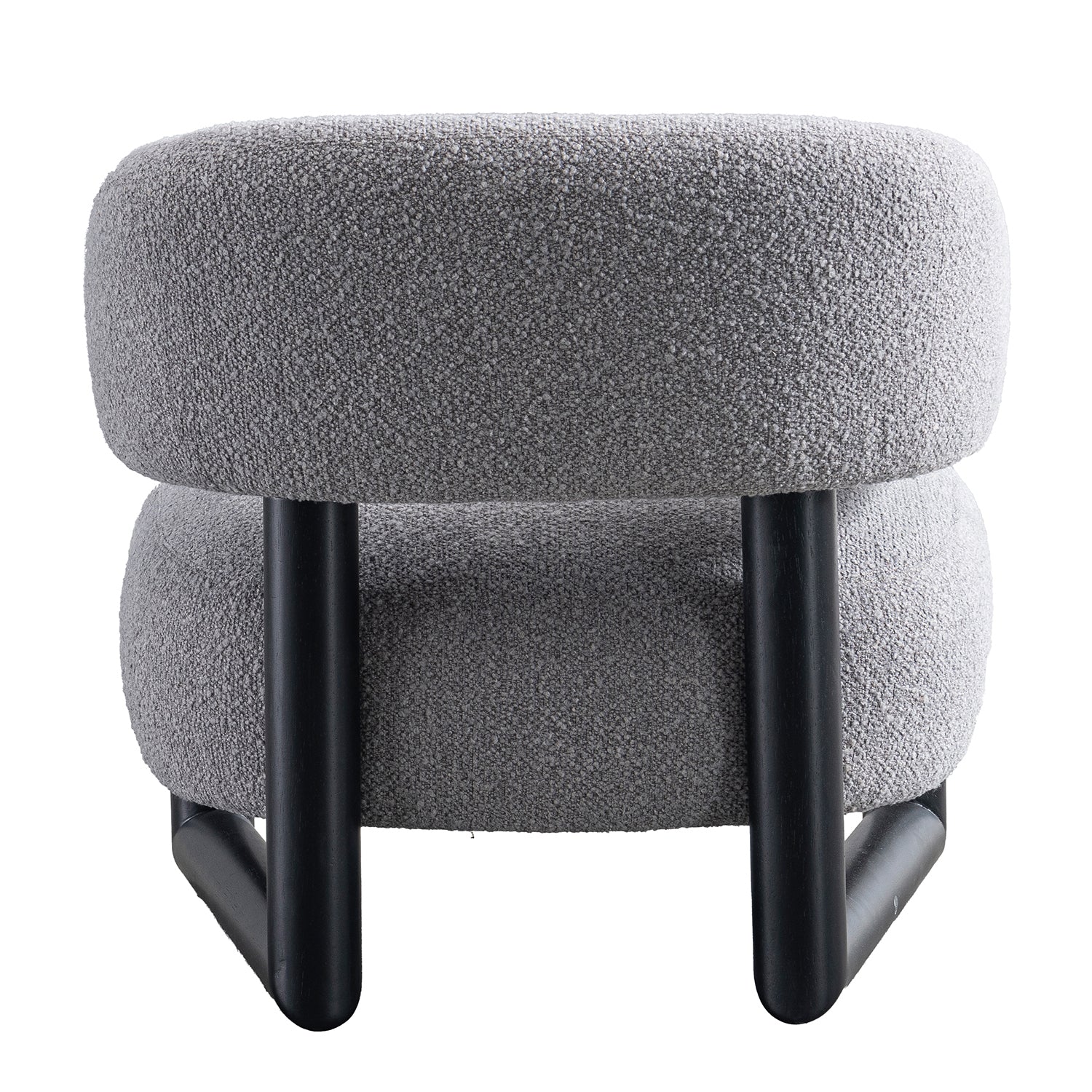 Modern boucle fabric 1 seater sofa miroo in real life style.