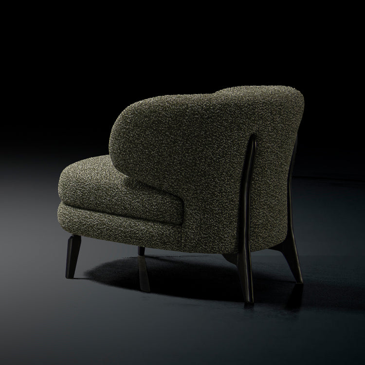 Cream Boucle Fabric 1 Seater Sofa MOSS Good to Know Preview-1