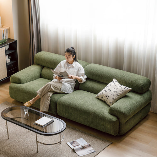 Modern Boucle Fabric 4 Seater Sofa SLEEPO Good to Know Preview-1