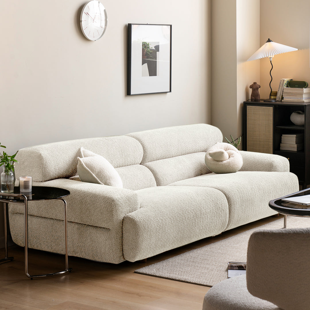 Modern boucle fabric 3 seater sofa sleepo detail 10.