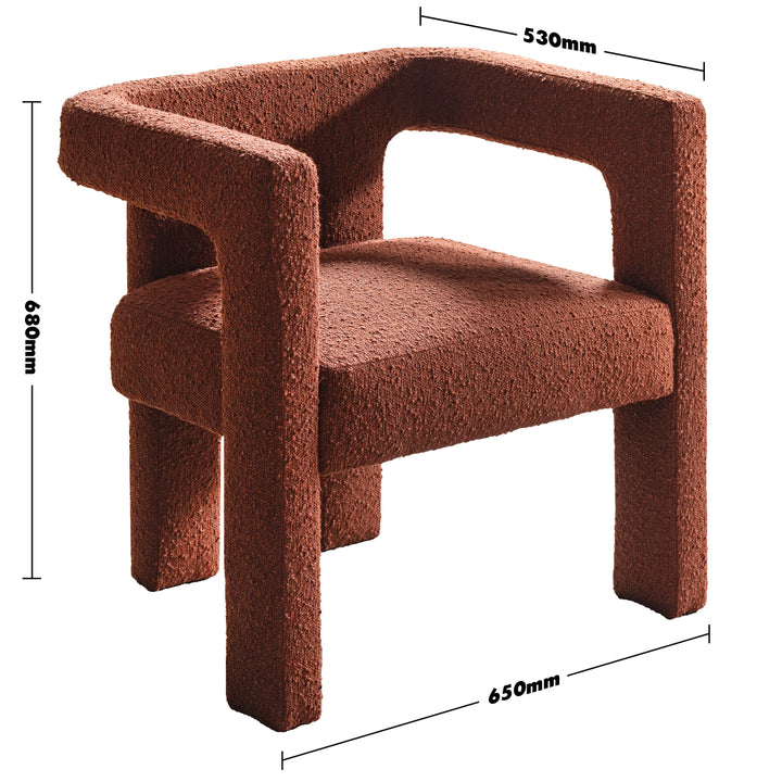 Modern Boucle Fabric Dining Chair SIENNA