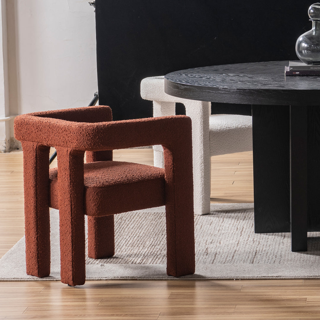 Modern Boucle Fabric Dining Chair SIENNA