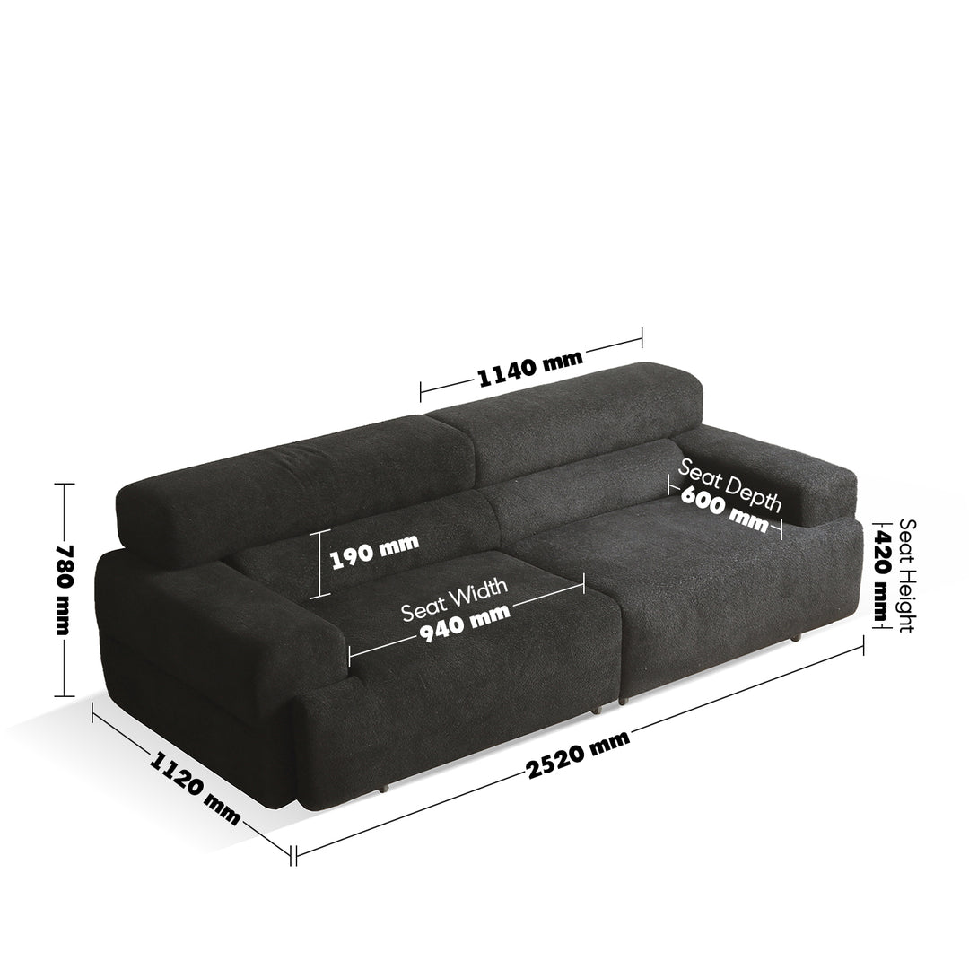 Modern boucle fabric electric functional 3 seater sofa bed sleepo size charts.