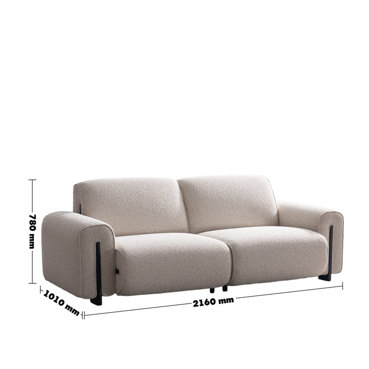 Modern boucle fabric modular 3 seater sofa colle size charts.