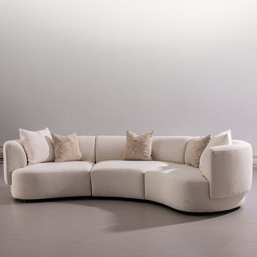 Scandinavian Boucle Fabric Modular 4 Seater Sofa RENE Good to Know Preview-1