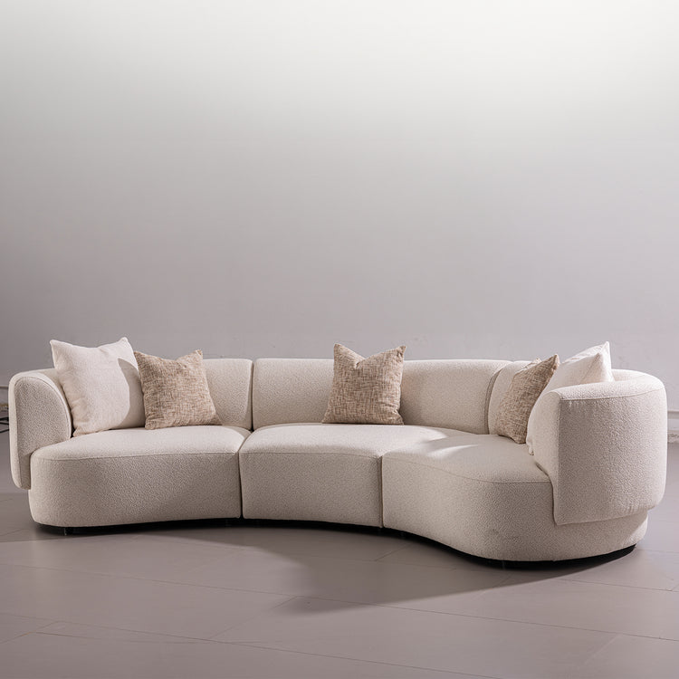 Scandinavian Boucle Fabric Modular 4 Seater Sofa RENE Good to Know Preview-1