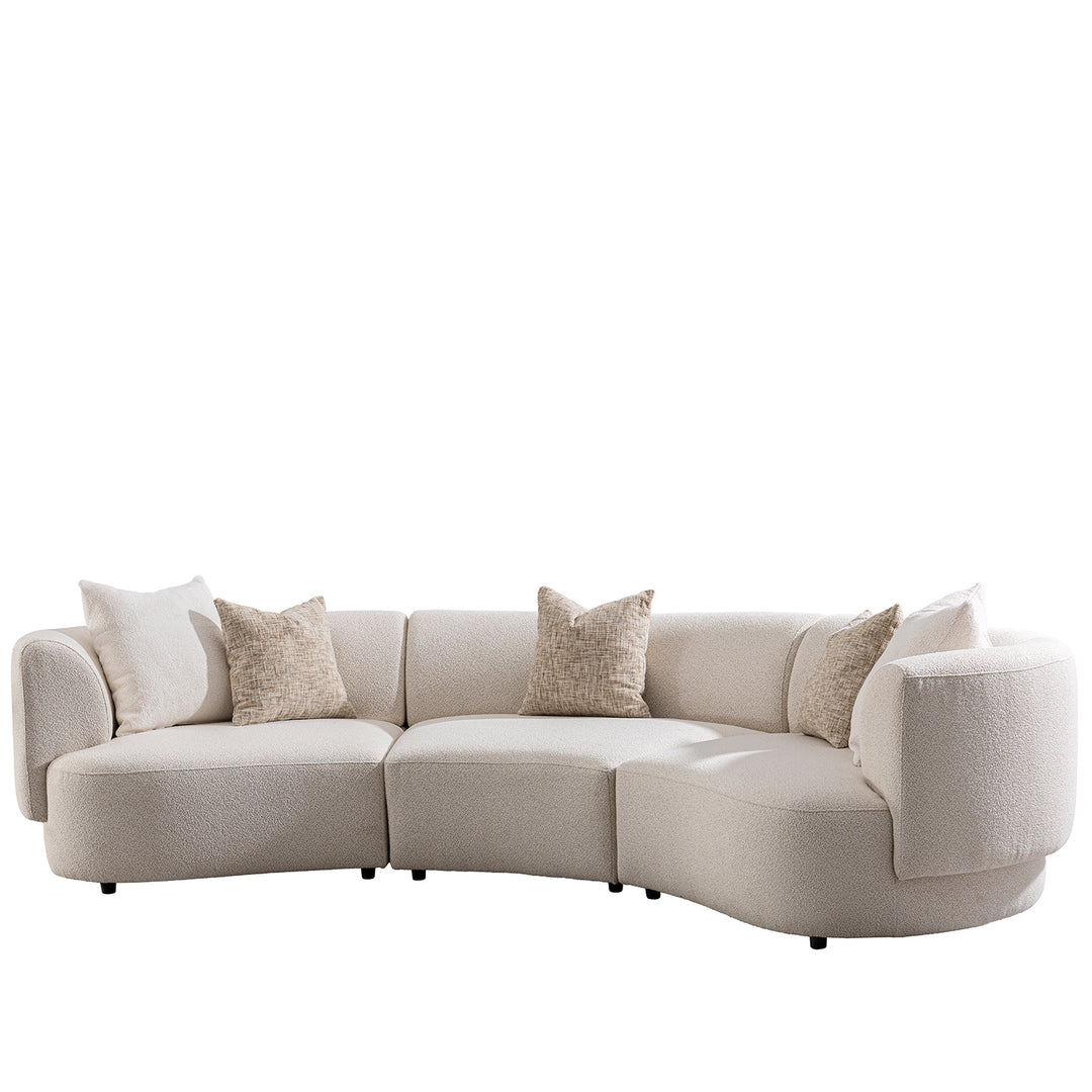 Modern Boucle Fabric Modular 4 Seater Sofa RENE