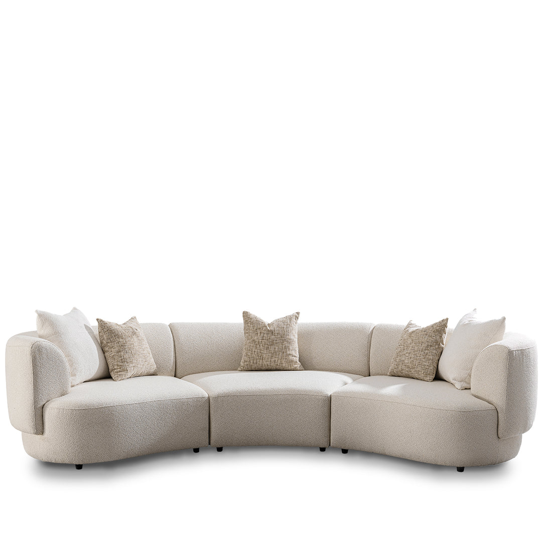 Modern Boucle Fabric Modular 4 Seater Sofa RENE