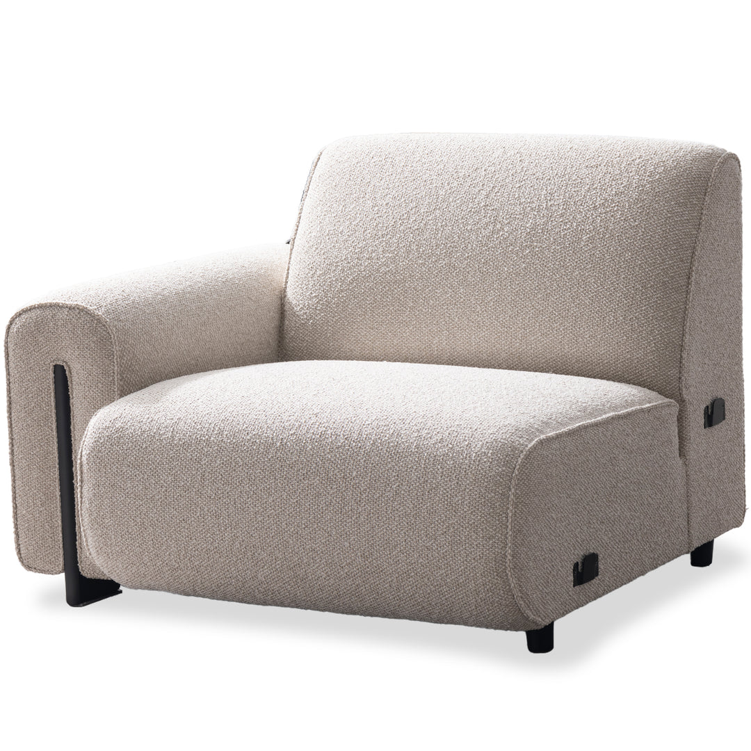 Modern Boucle Fabric Modular Corner 1 Seater Sofa COLLE