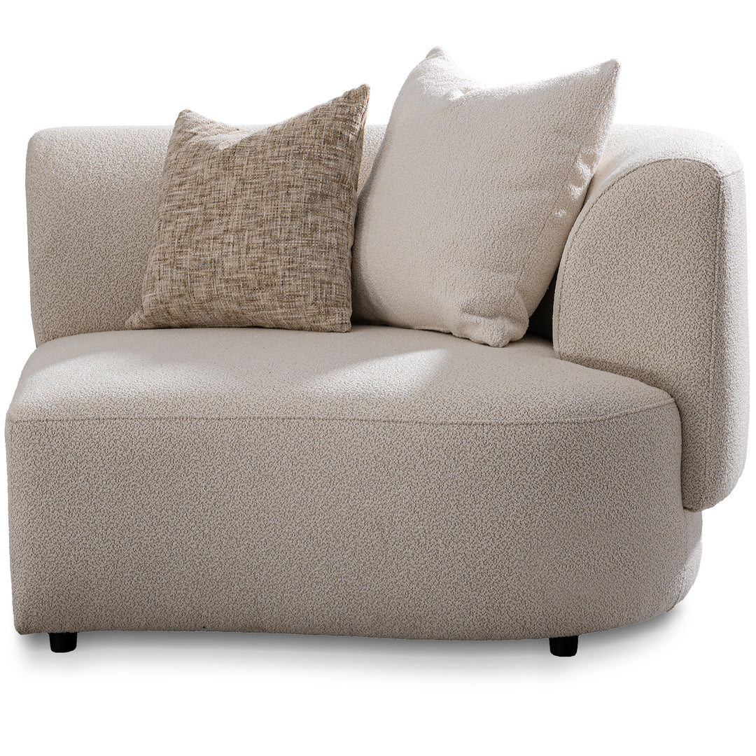 Modern Boucle Fabric Modular Corner 1 Seater Sofa RENE