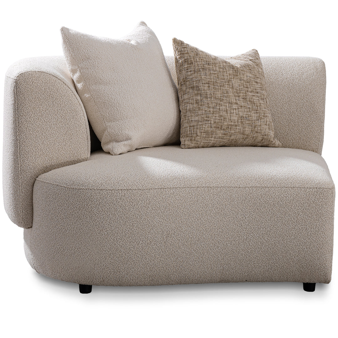 Modern Boucle Fabric Modular Corner 1 Seater Sofa RENE