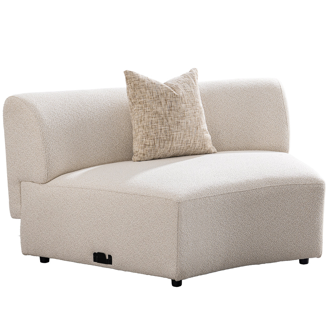 Modern Boucle Fabric Modular Joint Connection 1 Seater Sofa RENE