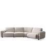 Minimalist Boucle Fabric Modular L Shape Sectional Sofa COLLE 3+L