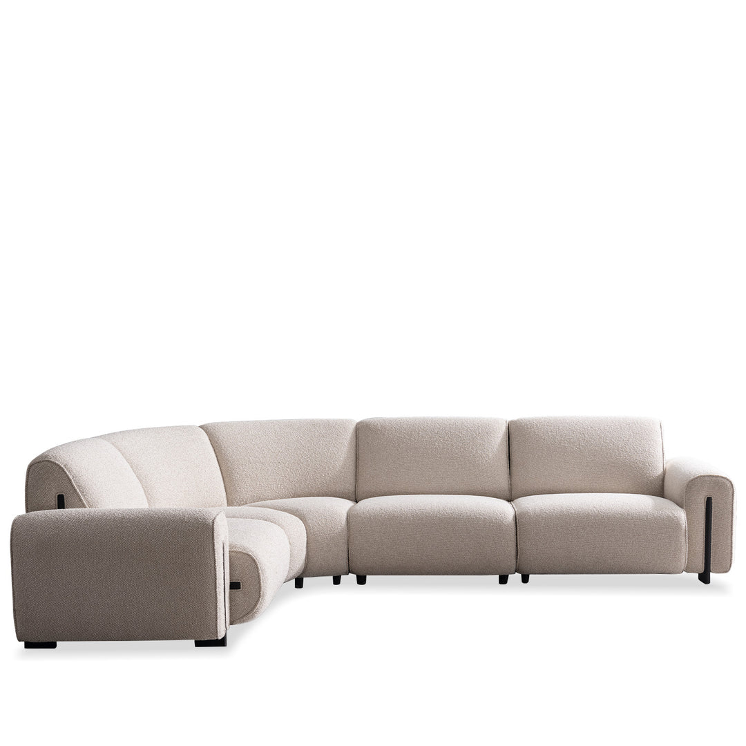 Modern Boucle Fabric Modular L Shape Sectional Sofa COLLE 4+L