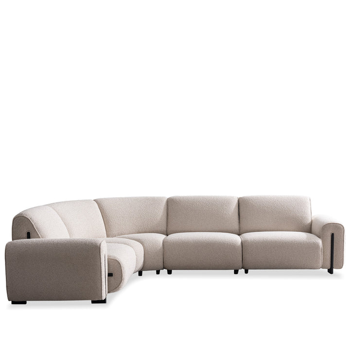 Minimalist Boucle Fabric Modular L Shape Sectional Sofa COLLE 4+L