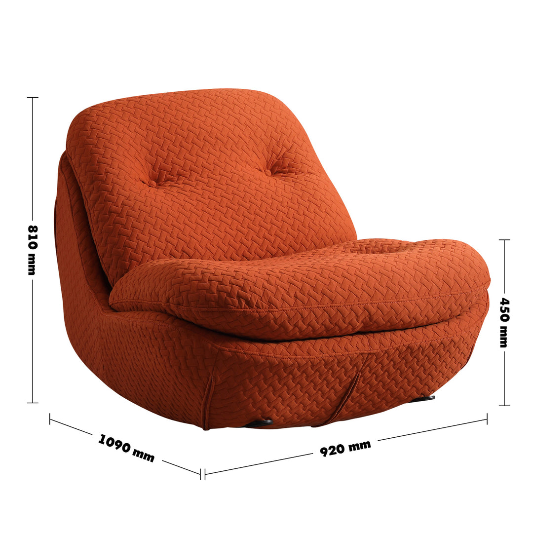 Modern Chenille Velvet Fabric Rocking 1 Seater Sofa NEBULA