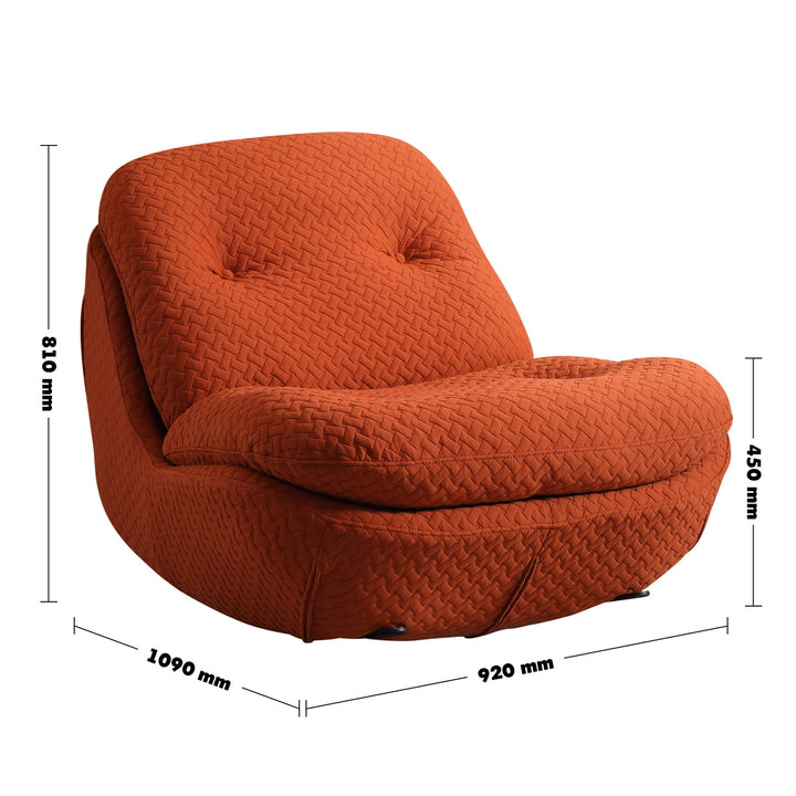 Modern Chenille Velvet Fabric Rocking 1 Seater Sofa NEBULA