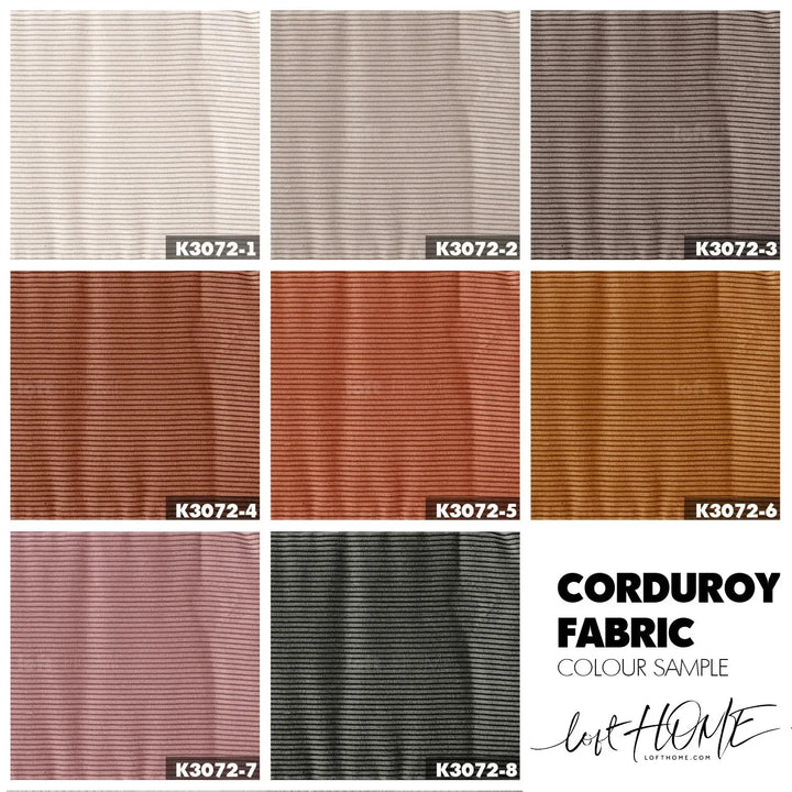 Modern corduroy fabric 1 seater sofa tofu material variants.