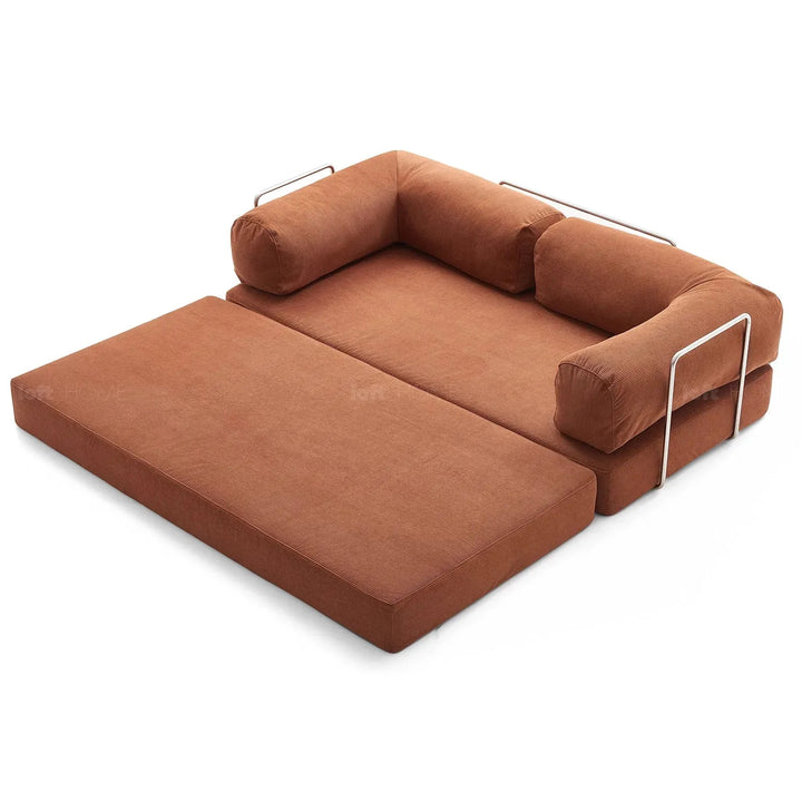 Modern corduroy fabric 4.5 seater sofa bed squeeze detail 4.