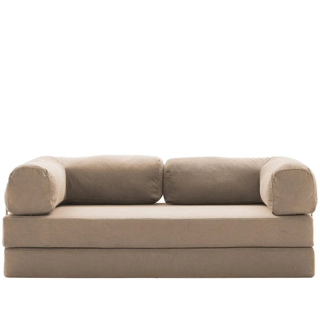 Modern corduroy fabric 4.5 seater sofa bed squeeze detail 7.